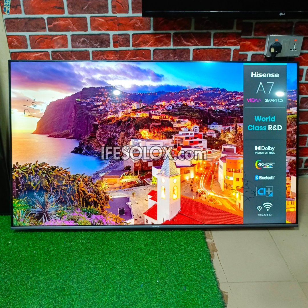 Hisense 58 inch 58A7G VIDAA Smart 4K UHD LED Frameless TV (Built-in Bluetooth, WiFi, Miracast) - Foreign Used