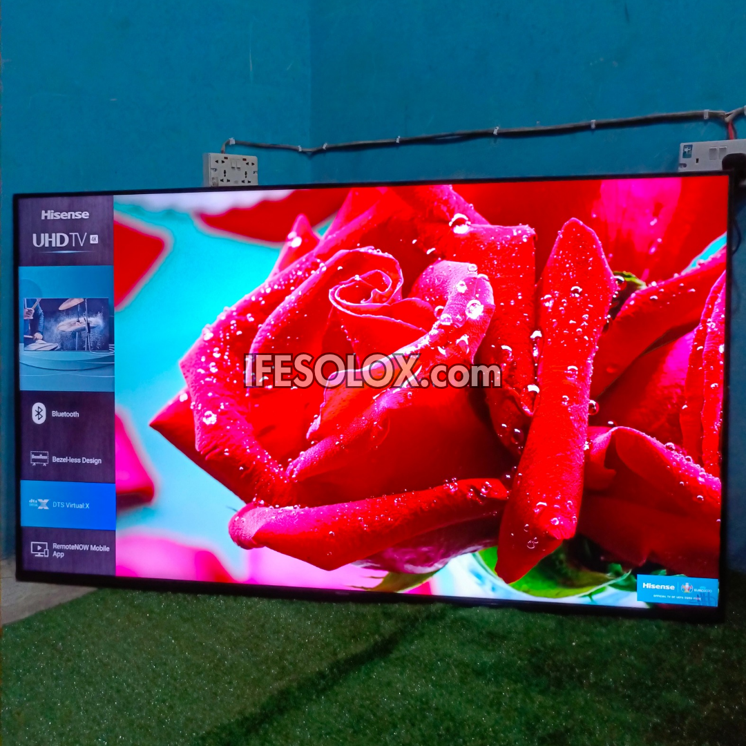 Hisense 65 inch 65A6G VIDAA Smart 4K UHD Frameless TV (Bluetooth, WiFi, AnyView) - Foreign Used