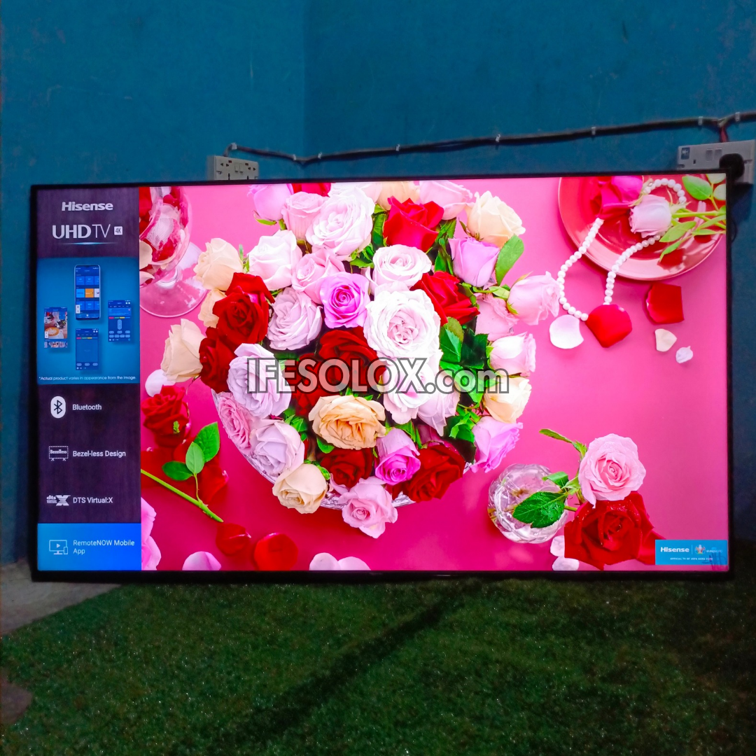 Hisense 65 inch 65A6G VIDAA Smart 4K UHD Frameless TV (Bluetooth, WiFi, AnyView) - Foreign Used