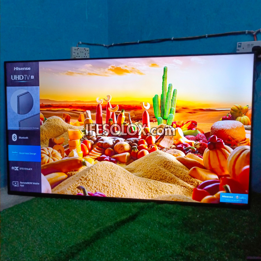 Hisense 65 inch 65A6G VIDAA Smart 4K UHD Frameless TV (Bluetooth, WiFi, AnyView) - Foreign Used