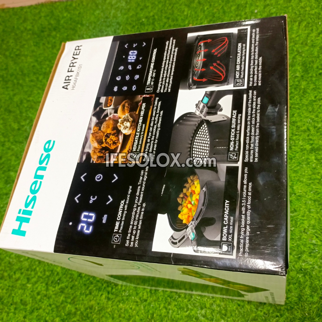 Hisense H04AfBK1S1 4.5Liter Air Fryer with 1400W and LED Control Panel - Brand New