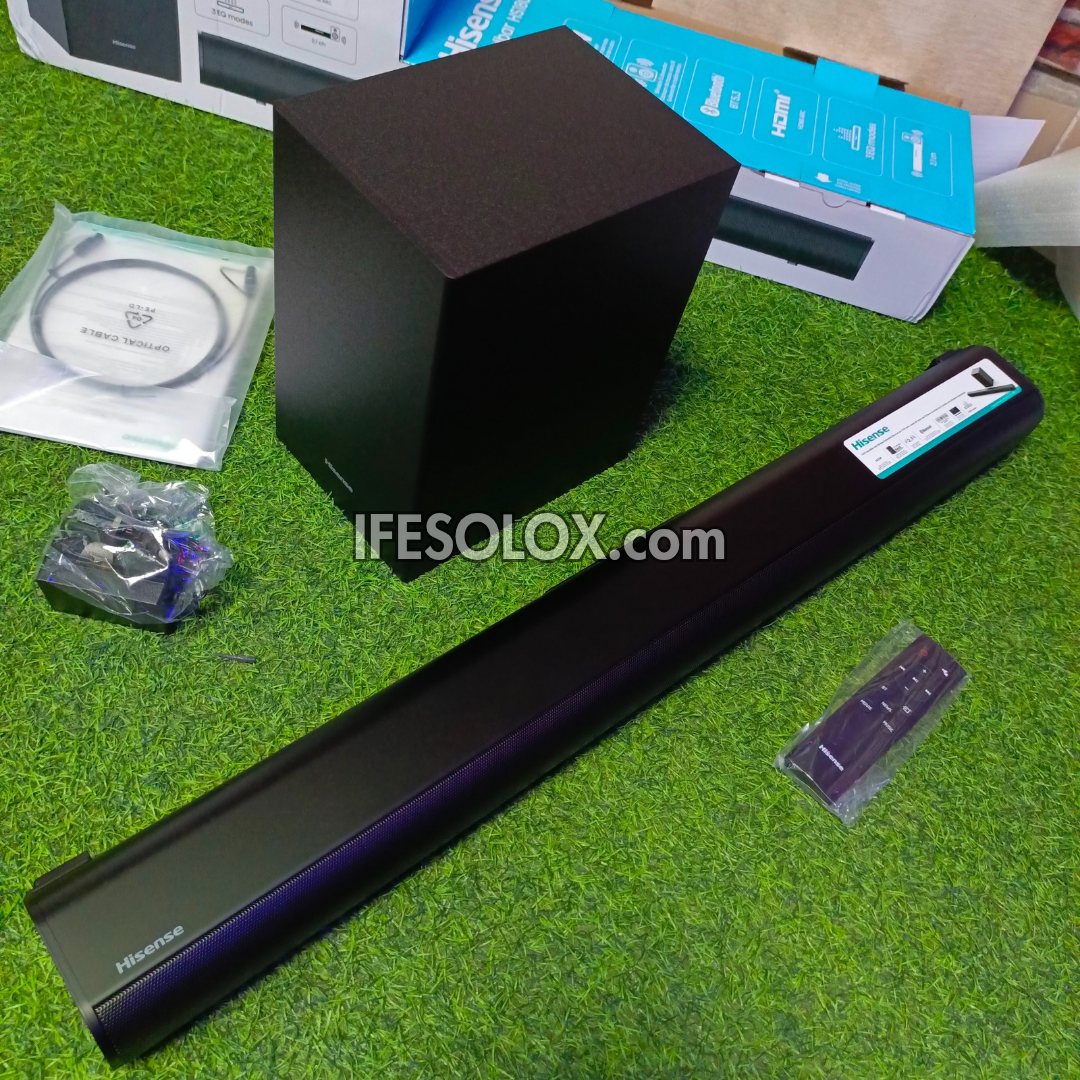 Hisense HS1800 2.1Ch 140W Bluetooth Sound Bar with Wireless Subwoofer - Brand New