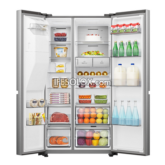 Hisense RC-82WS 628L Side by Side Refrigerator with Smart Connectivity + 1 Year Warranty - Brand New