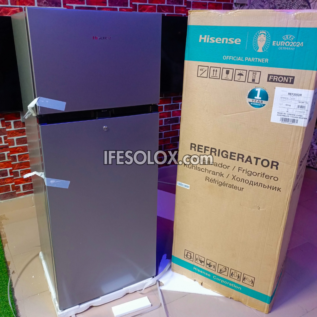 Hisense REF 205DR 205L Double Door Top Freezer Refrigerator + 1 Year Warranty - Brand New