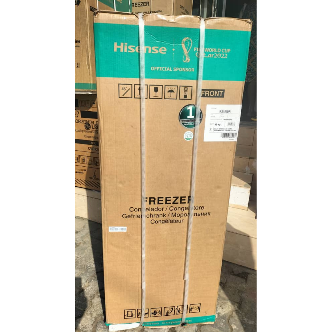 Hisense RS-189DR Single Door Upright Standing Freezer + 1 Year Warranty - Brand New