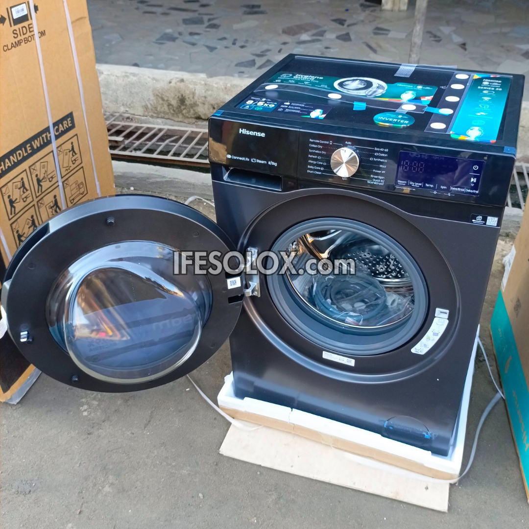 Hisense WD3S8043BT 8kg Washer and 5kg Dryer Front Load Automatic Smart Inverter Washing Machine - Brand New