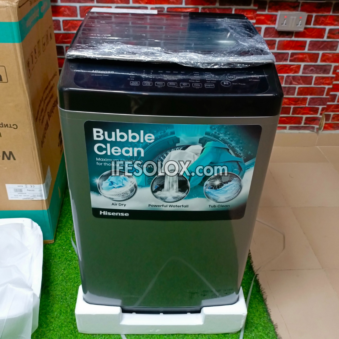 Hisense WM802T-WTJA 8kg Smart Control, 8 Level Water Selection Top Load Automatic Washing Machine - Brand New