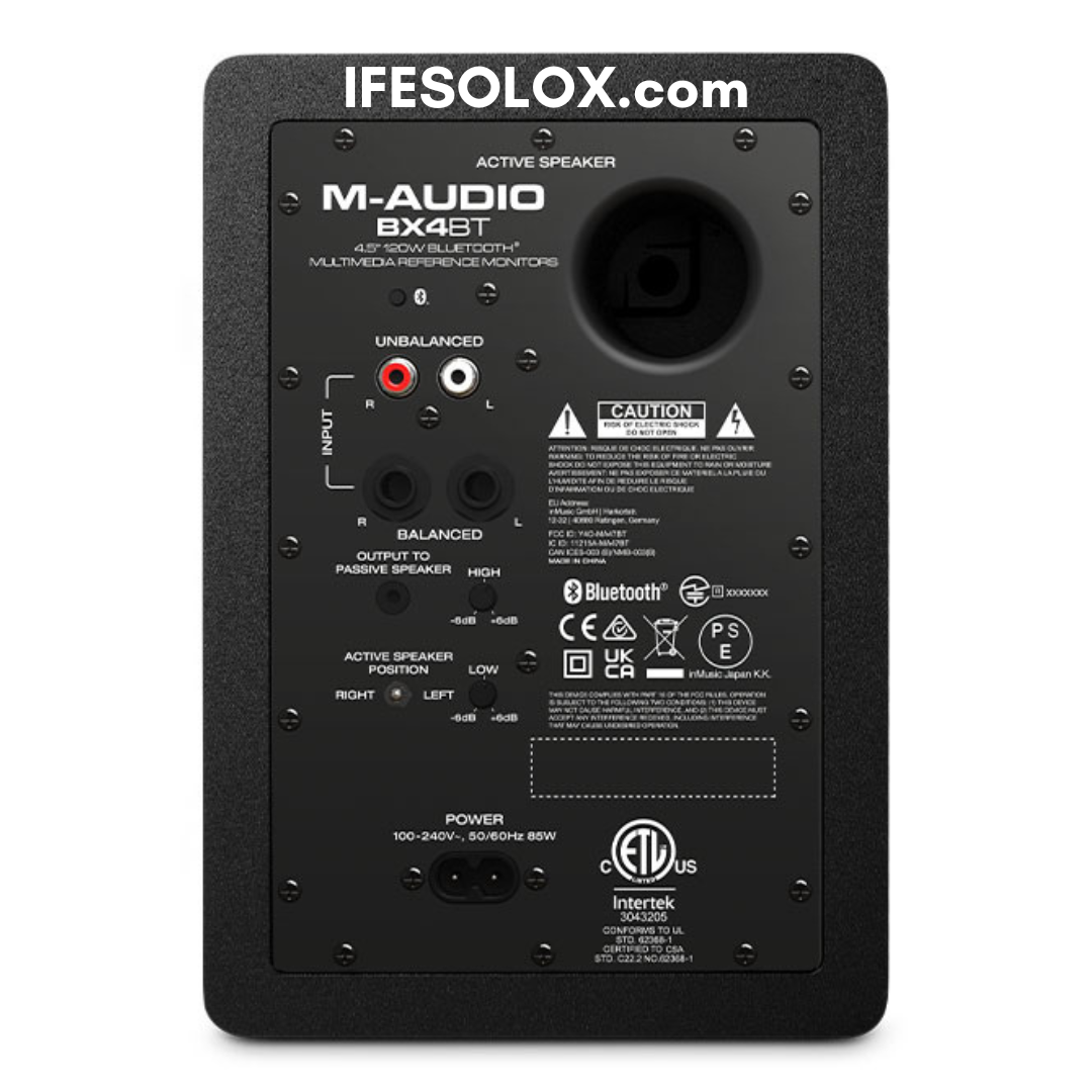 M-Audio BX4BT Dual (2-Way) 120W 4.5" Powered Bluetooth Studio Reference Monitor - Brand New