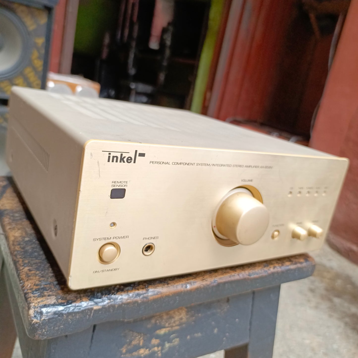 Inkel AX-858BV Integrated Stereo (2 Channel) Audio Amplifier with 4 Audio inputs - Foreign Used