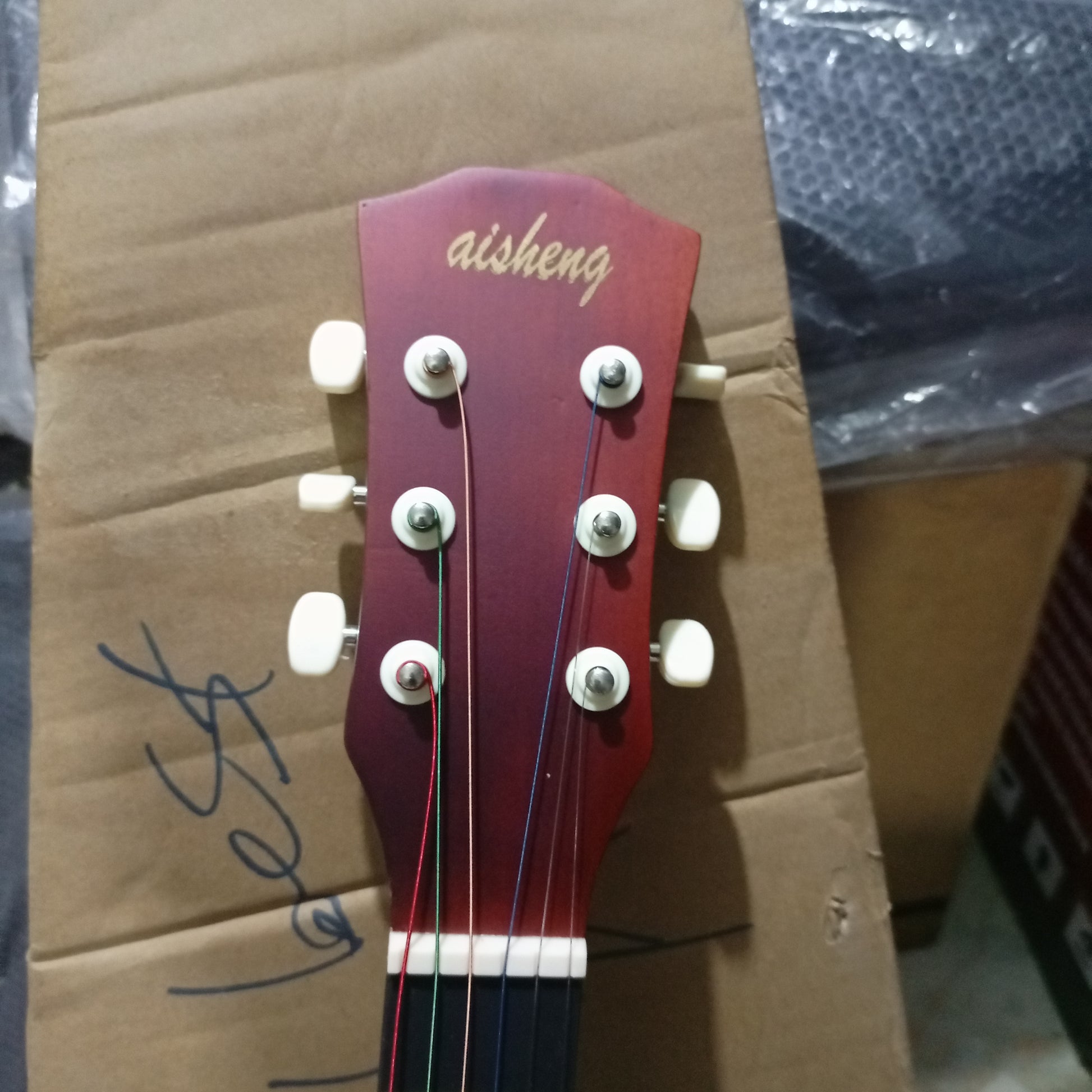 Classic 38" Brown Acoustic Guitar - Brand New