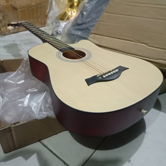 Classic 38" Brown Acoustic Guitar - Brand New