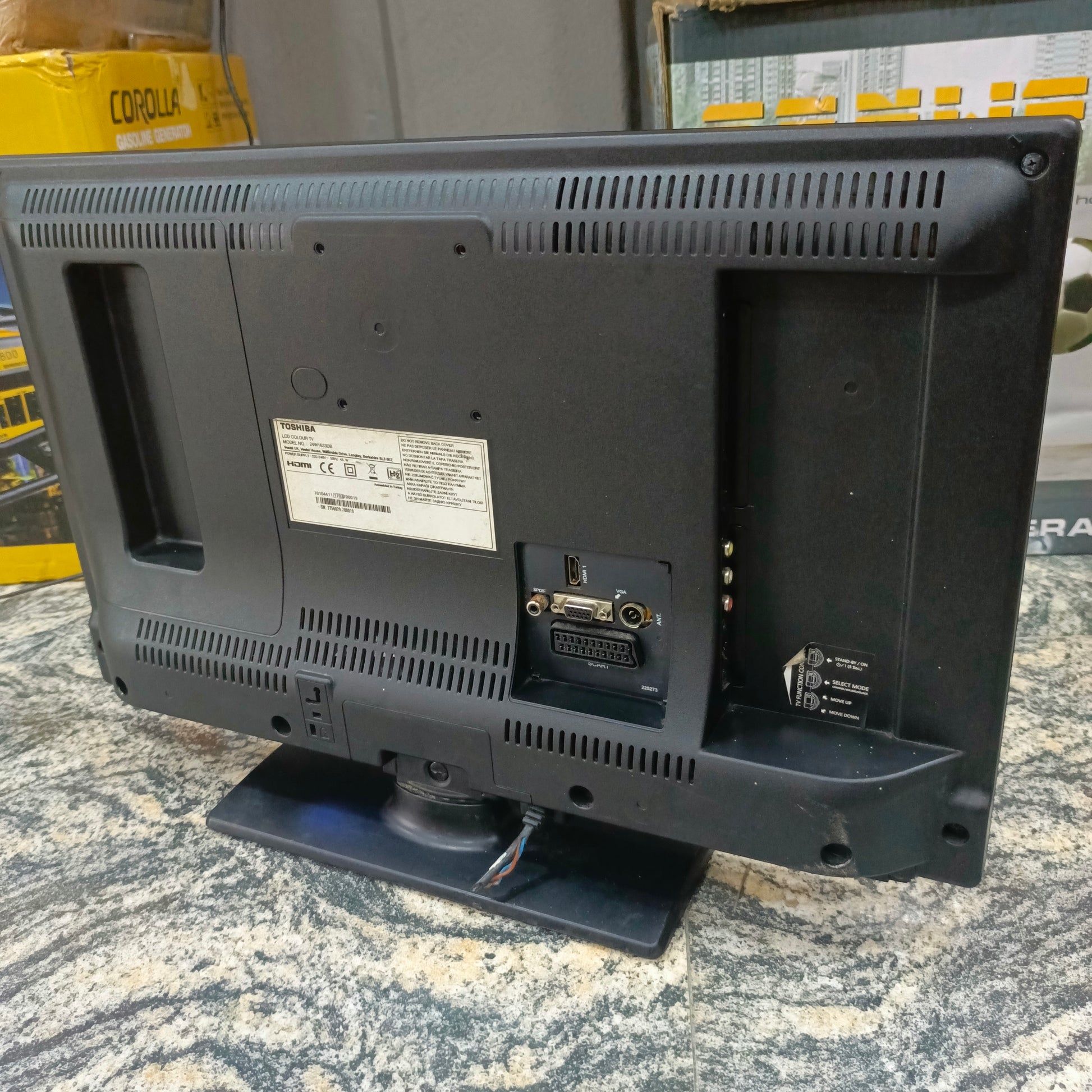 Toshiba 24 inch 24W1633DB Full HD LED TV (USB Enabled) - Back View