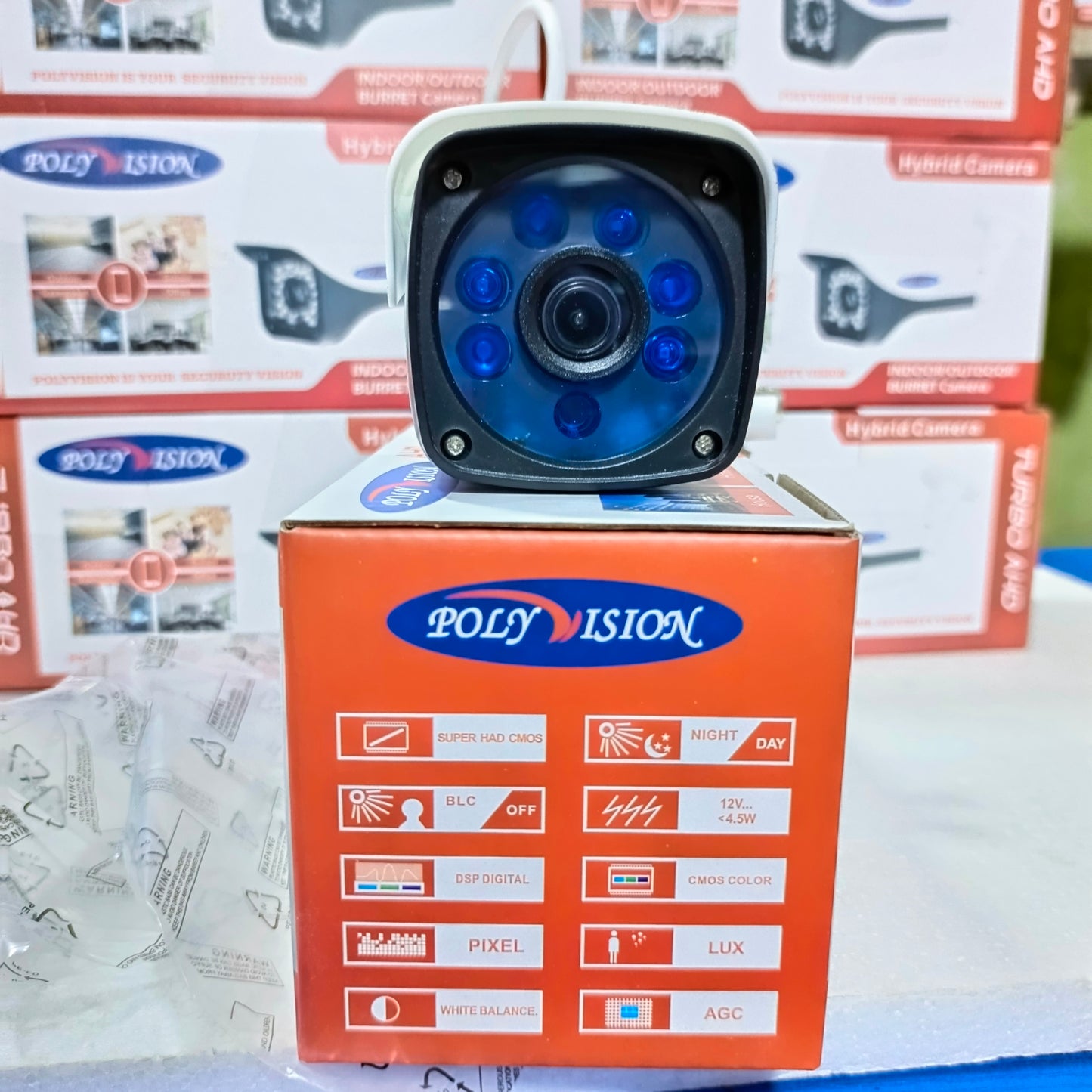 POLYVISION POLY-6011V IR-CCD Full Color Bullet Camera (3.6mm 2MP Lens) - Front View