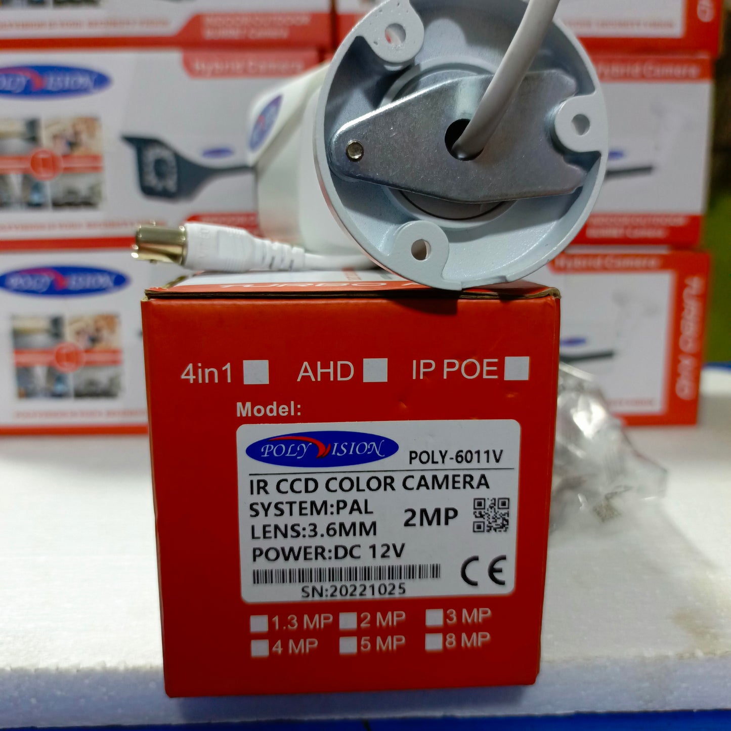 POLYVISION POLY-6011V IR-CCD Full Color Bullet Camera (3.6mm 2MP Lens) - Back View