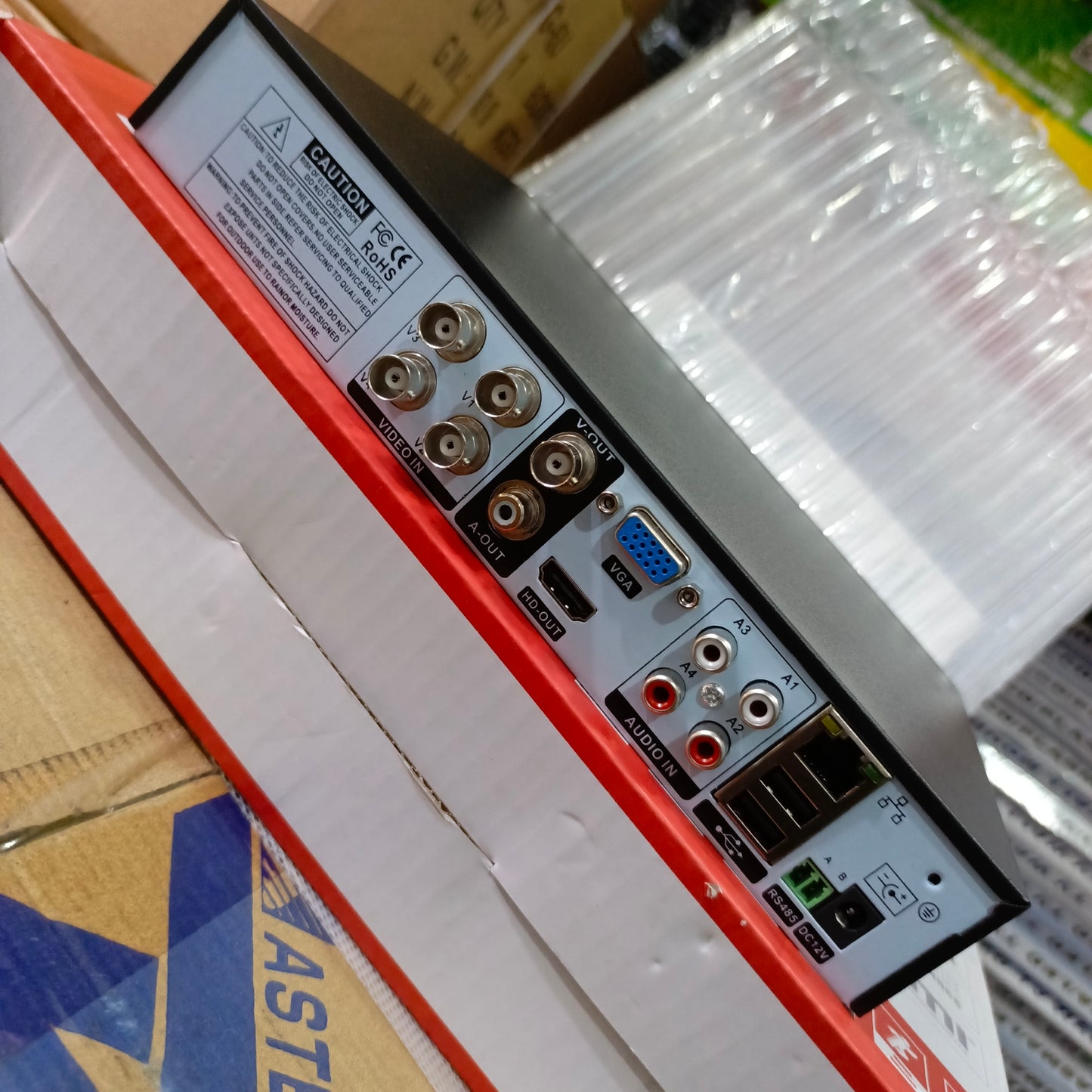POLYVISION 4-Channel 5MP 5-in-1 High Definition DVR (Supports IP, AHD, CVI, HD, TVI cameras) - Back View