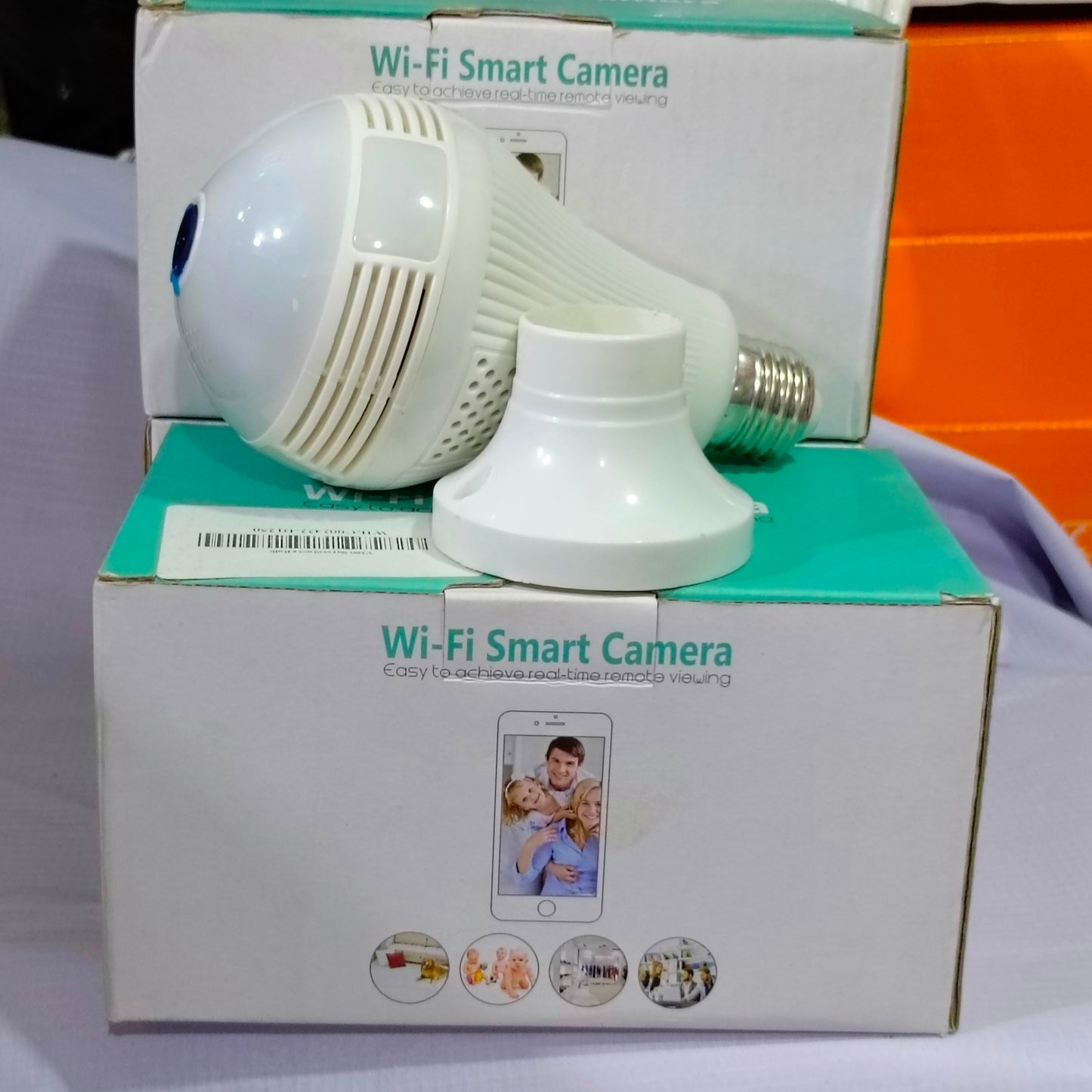 WiFi Smart IP Bulb Camera (3.66mm 2MP Lens) - Brand New
