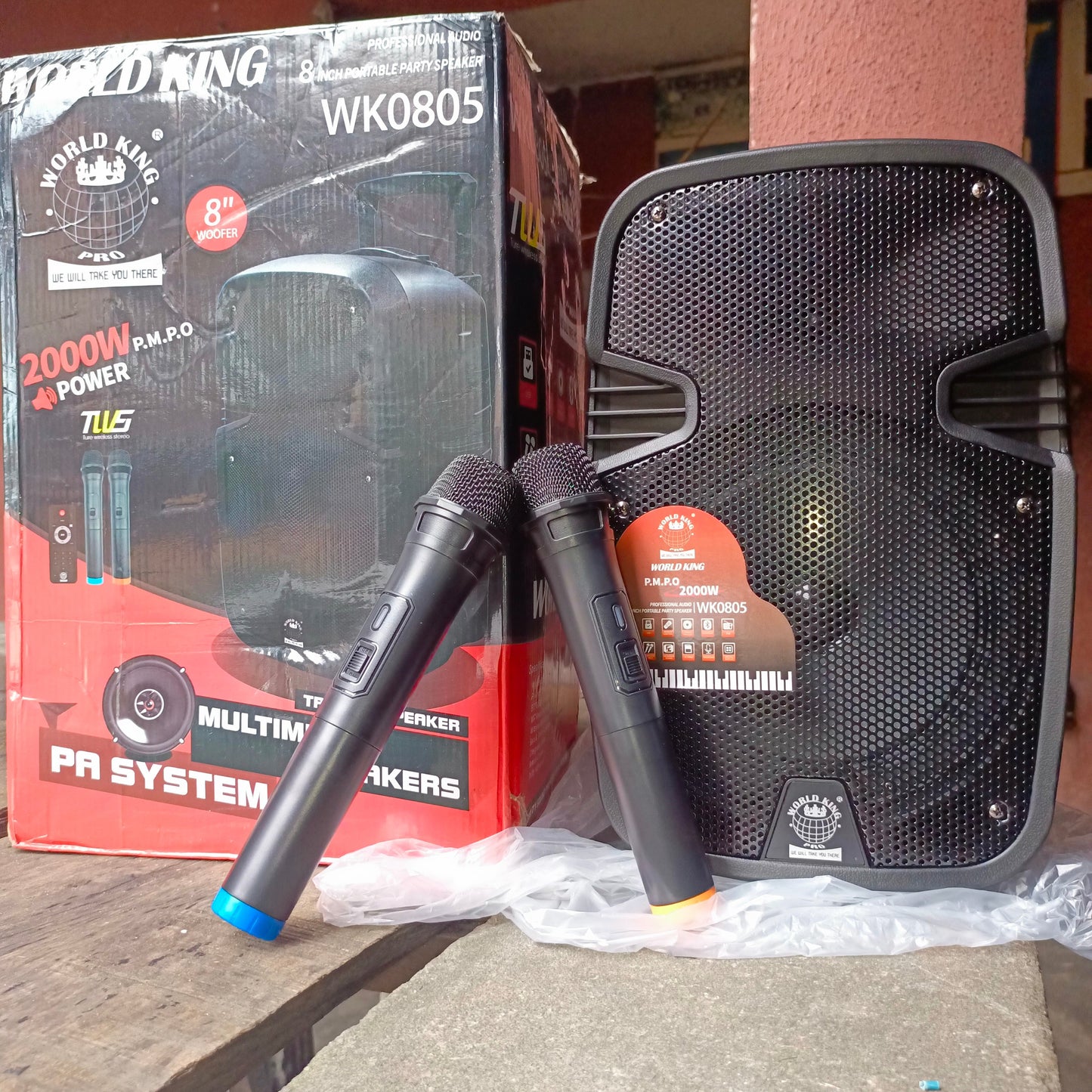 World King WK0805 8-inch Professional PA Loudspeaker System - Brand New