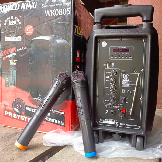 World King WK0805 8-inch Professional PA Loudspeaker System - Back View