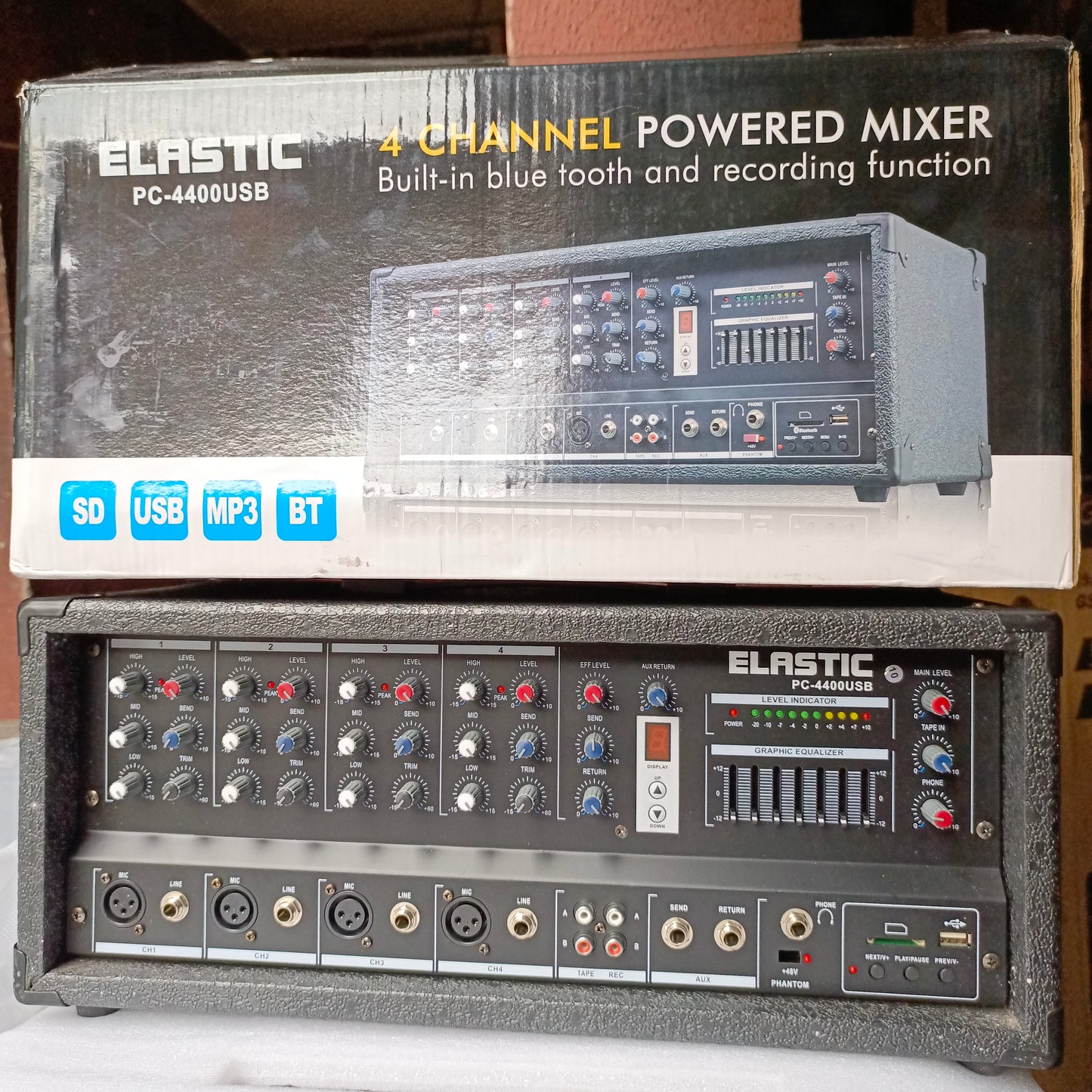 4 Channel Mixer Amplifier with 16DSP, Bluetooth, USB and SD