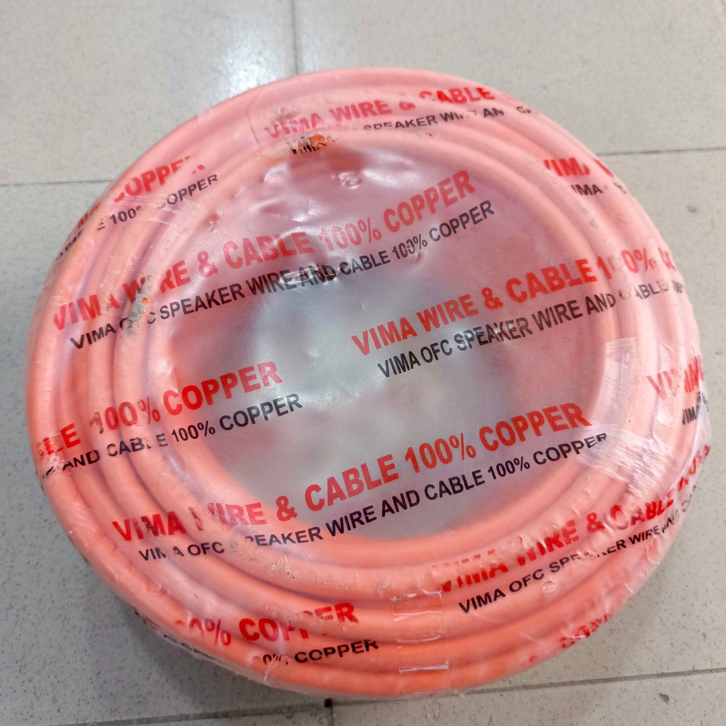 Câble de haut-parleur VIMA à 4 cœurs 100 % cuivre pur (50 M, 100 M) - Tout neuf
