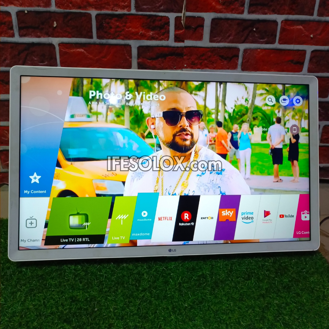 LG 32 Inch 32LK6200PLA ThinQ AI webOS Smart Satellite HDR TV (Bluetooth, WiFi, Miracast) - Foreign Used