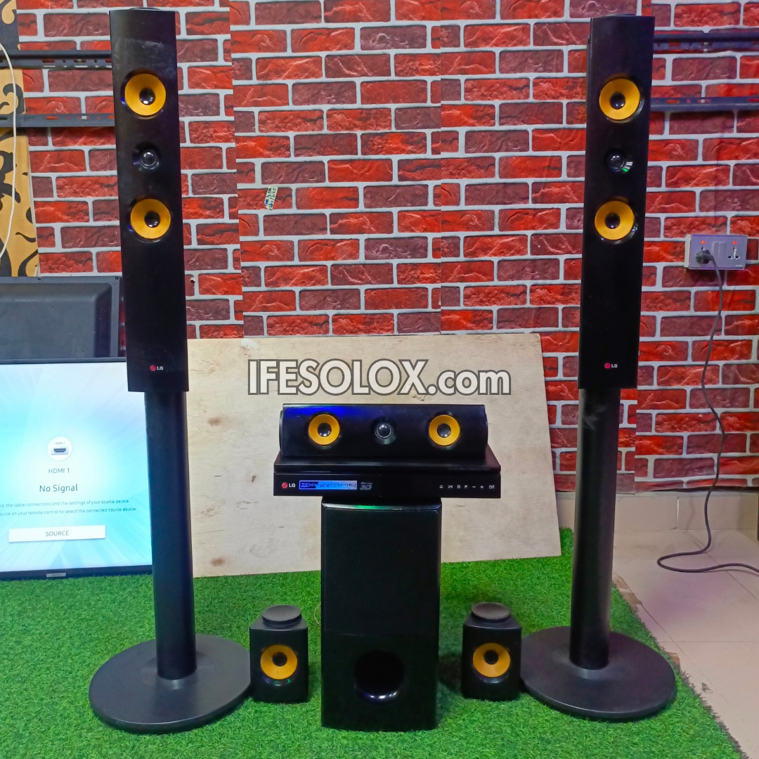 LG 5.1Ch 1200W Bluetooth Blu-ray 3D DVD Tower Home Cinema System (USB, FM radio, Optical, HDMI out) - Foreign Used