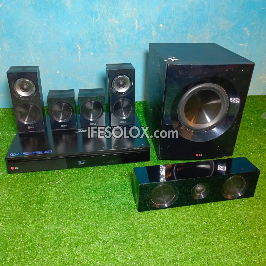 LG DH7530T 5.1Ch 1,200Watts Bluetooth Blu-ray 3D DVD Home Theater Complete Set (USB, FM, Aux, Optical in) - Foreign Used