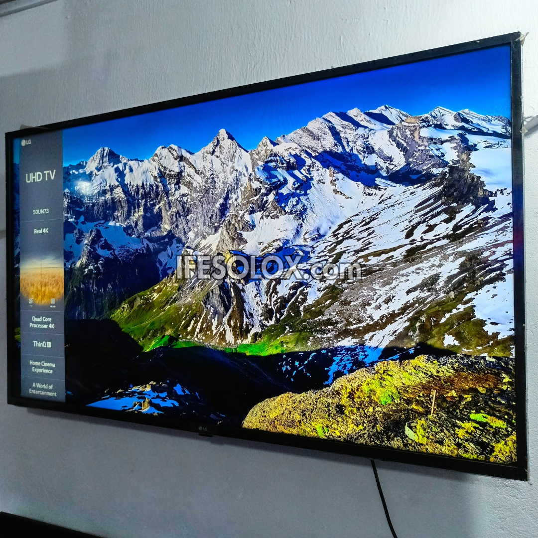 LG 50 Inch 50UN7000 Series Thinq AI webOS Smart 4K UHD Active HDR TV with Bluetooth, Miracast, Airplay 2 - UK Used