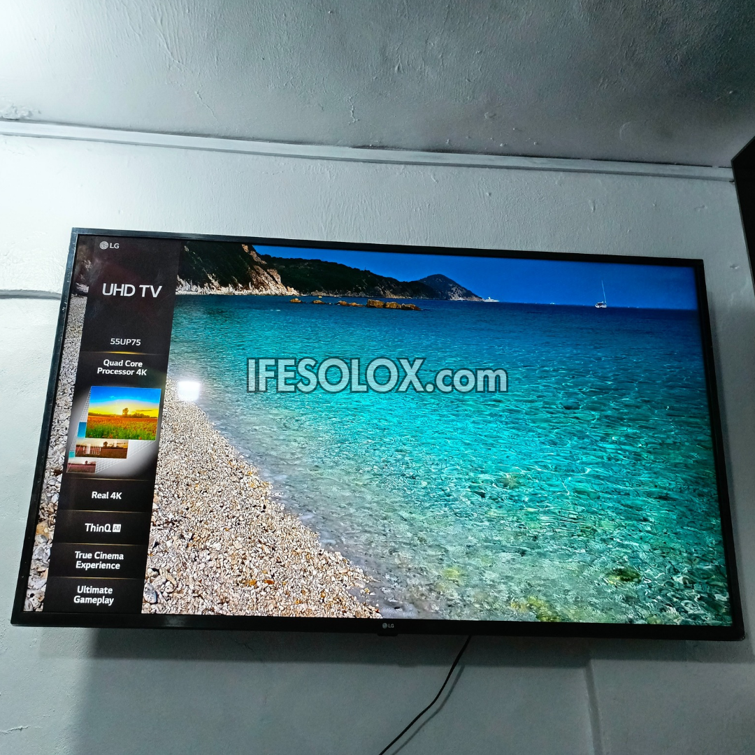 LG 55 inch 55UP71 ThinQ AI webOS Smart 4K UHD HDR TV with Bluetooth, Miracast, Apple AirPlay 2 - Foreign Used