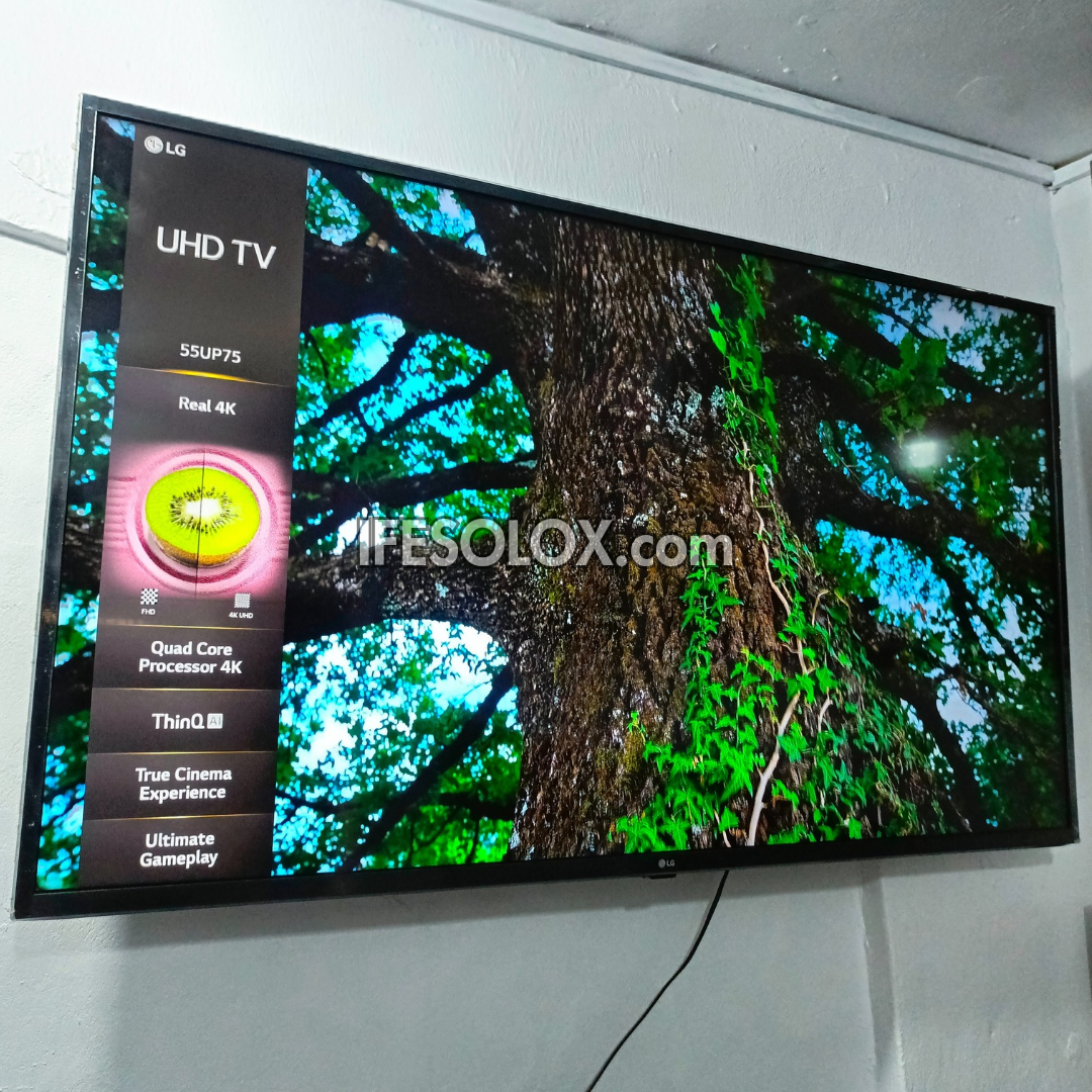 LG 55 inch 55UP71 ThinQ AI webOS Smart 4K UHD HDR TV with Bluetooth, Miracast, Apple AirPlay 2 - Foreign Used