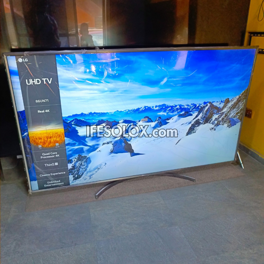 LG 86 Inch 86UN71 Series AI Thinq webOS Smart 4K UHD Satellite TV (Bluetooth, WiFi, Miracast, AirPlay) - Foreign Used