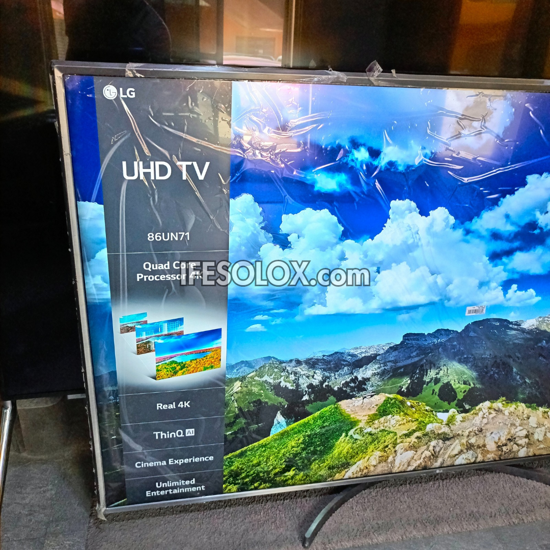 LG 86 Inch 86UN71 Series AI Thinq webOS Smart 4K UHD Satellite TV (Bluetooth, WiFi, Miracast, AirPlay) - Foreign Used