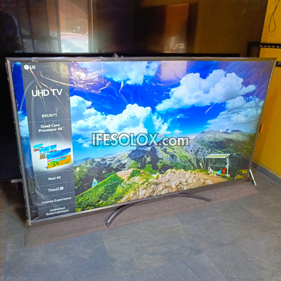 LG 86 Inch 86UN71 Series AI Thinq webOS Smart 4K UHD Satellite TV (Bluetooth, WiFi, Miracast, AirPlay) - Foreign Used
