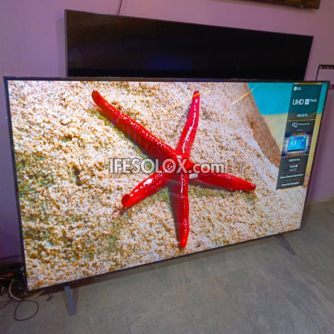 LG 86 Inch UR78 Series AI Thinq webOS 4K UHD Smart TV (Active HDR, Bluetooth, WiFi, Miracast, AirPlay) - Foreign Used