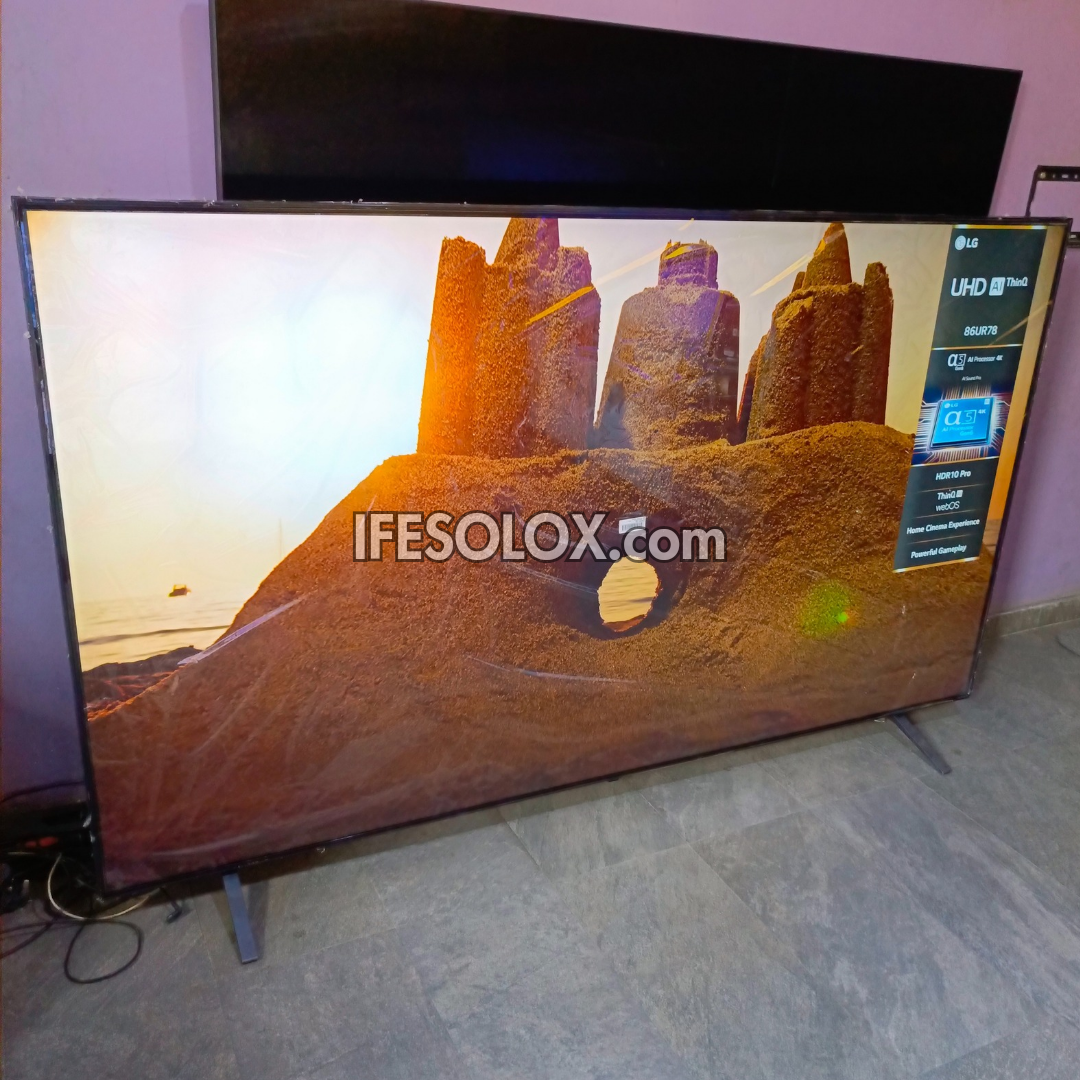 LG 86 Inch UR78 Series AI Thinq webOS 4K UHD Smart TV (Active HDR, Bluetooth, WiFi, Miracast, AirPlay) - Foreign Used
