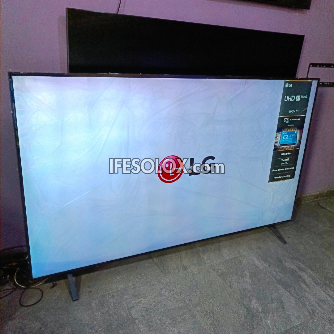 LG 86 Inch UR78 Series AI Thinq webOS 4K UHD Smart TV (Active HDR, Bluetooth, WiFi, Miracast, AirPlay) - Foreign Used