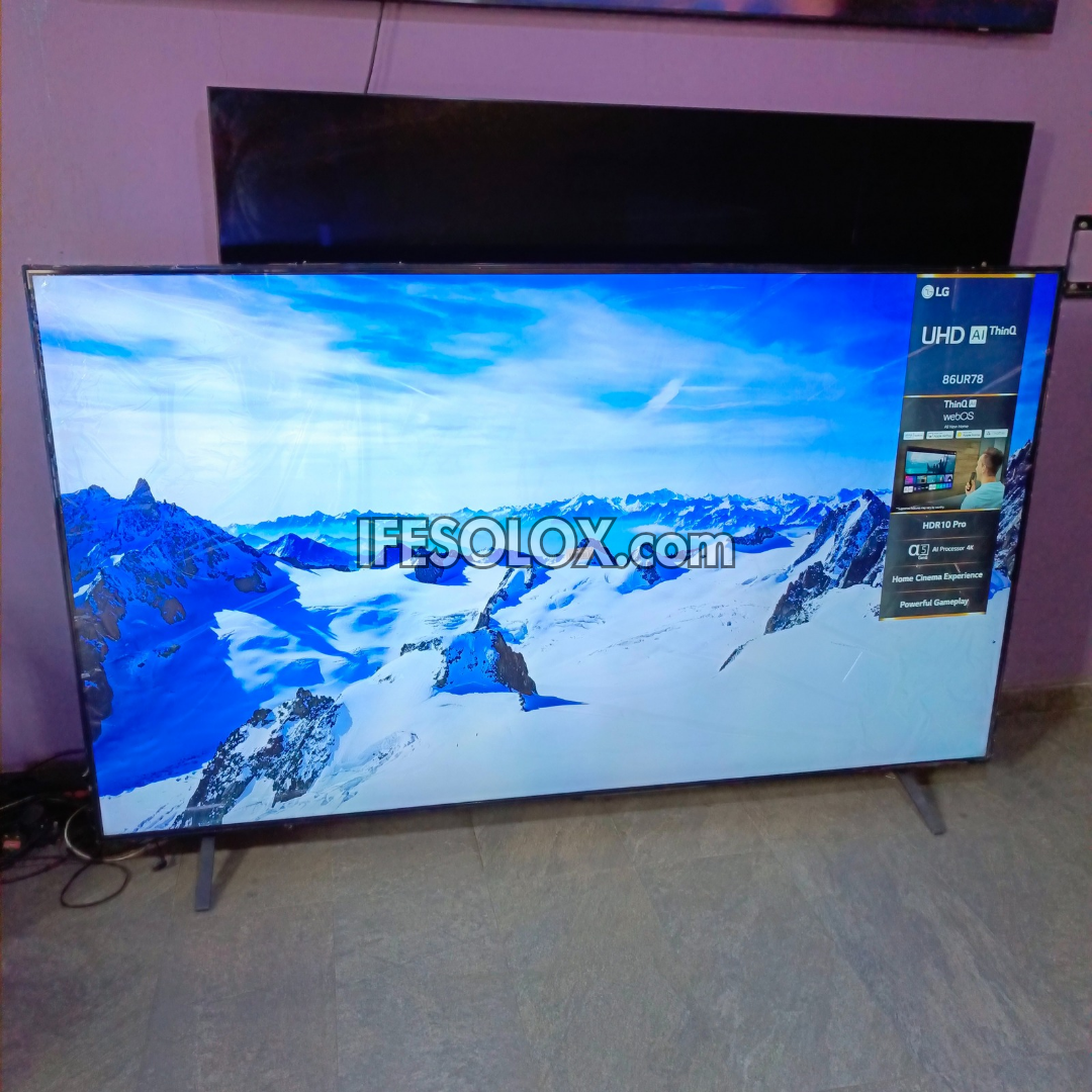 LG 86 Inch UR78 Series AI Thinq webOS 4K UHD Smart TV (Active HDR, Bluetooth, WiFi, Miracast, AirPlay) - Foreign Used