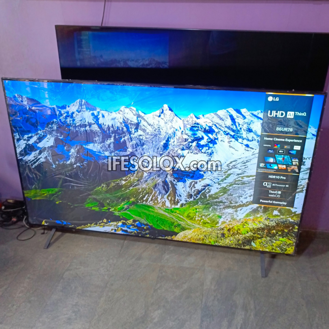 LG 86 Inch UR78 Series AI Thinq webOS 4K UHD Smart TV (Active HDR, Bluetooth, WiFi, Miracast, AirPlay) - Foreign Used
