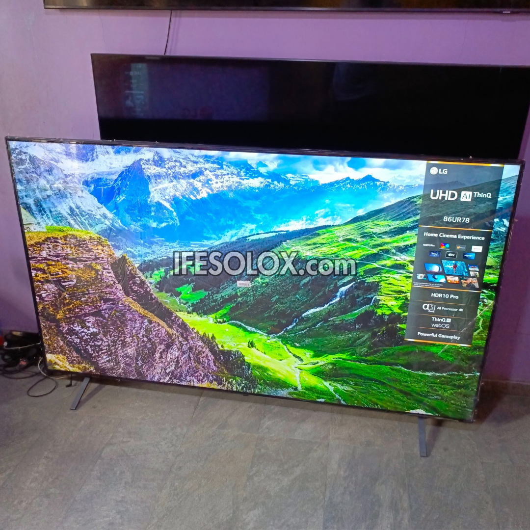 LG 86 Inch UR78 Series AI Thinq webOS 4K UHD Smart TV (Active HDR, Bluetooth, WiFi, Miracast, AirPlay) - Foreign Used