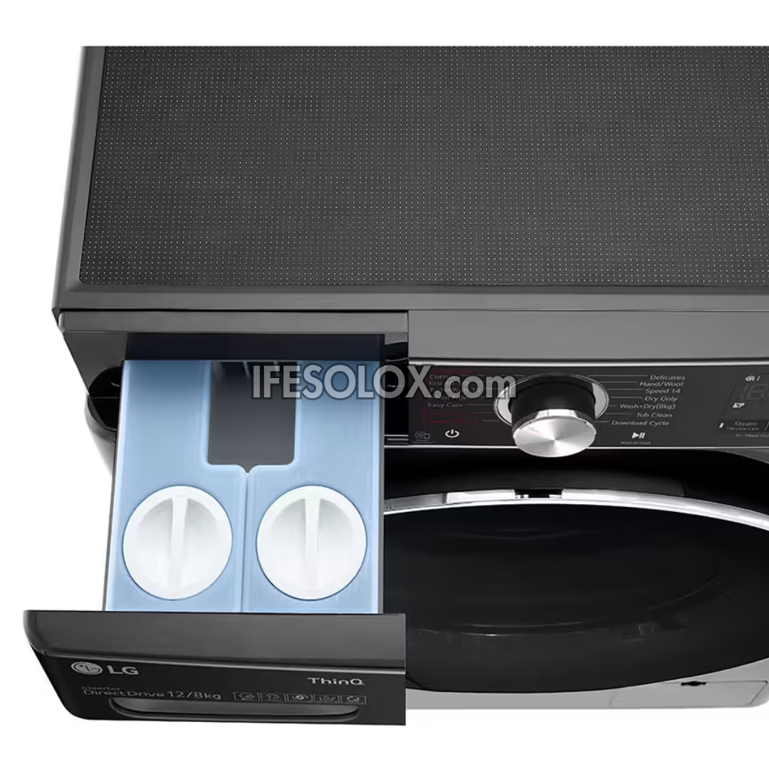 LG F4V9BCP2EE 12kg Washer 8kg Dryer, ThinQ WiFi Smart Automatic Front Load Washing Machine - Brand New