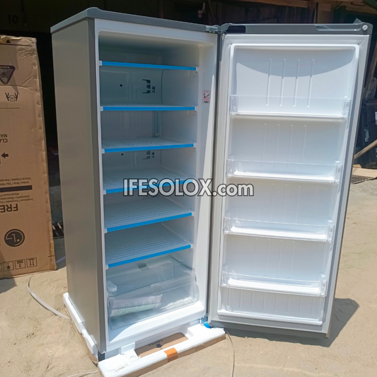 LG GN-304SL 168L Turbo Freeze Smart Inverter Upright Freezer (Silver) with Low Voltage Stability - Brand New