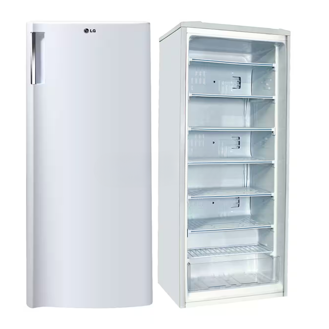 LG GN-304SQ 168L Turbo Freeze Smart Inverter Upright Freezer (White) with Low Voltage Stability - Brand New