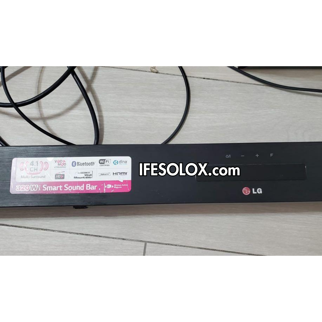 LG NB3740 4.1Ch 320W WiFi Smart Streaming Sound Bar with Wireless Subwoofer - Foreign Used