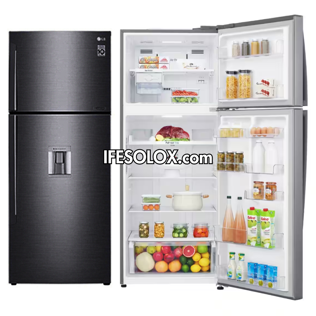 LG GL-T502HLCL 438L Smart Inverter Top-Freezer Double Door Refrigerator with Water Dispenser + 2 Years Warranty - Brand New