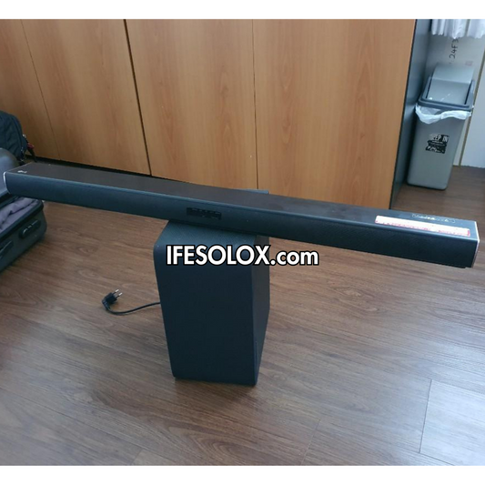 LG SH4 2.1Ch 300W Bluetooth Sound Bar with Wireless Subwoofer and HDMI (In & Out) - Foreign Used