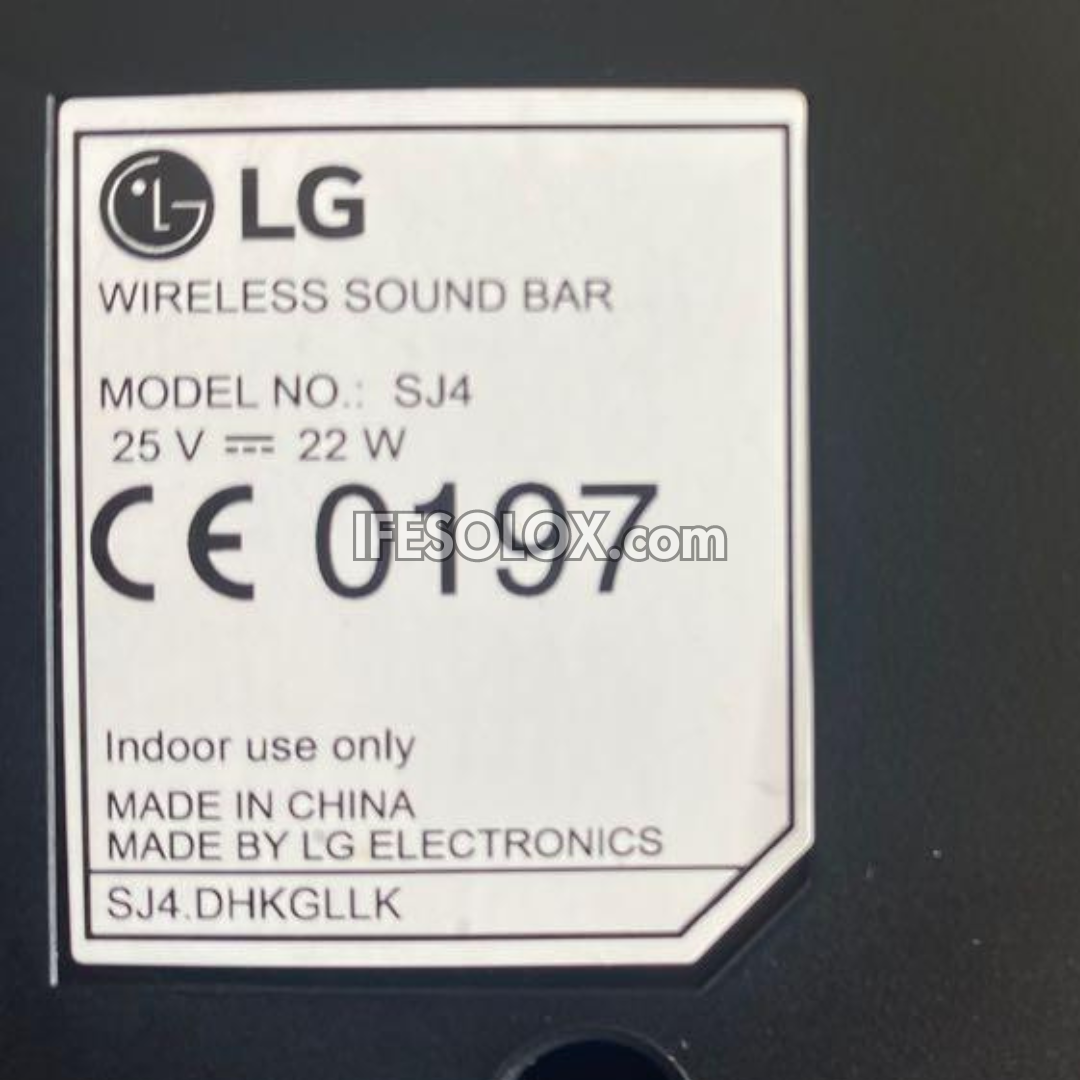 LG SJ4 High Resolution Sound Bar with Wireless Subwoofer (HDMI In & Out) - Foreign Used.