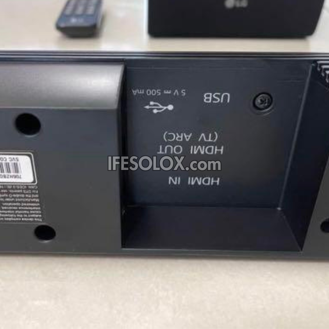 LG SJ4 High Resolution Sound Bar with Wireless Subwoofer (HDMI In & Out) - Foreign Used.