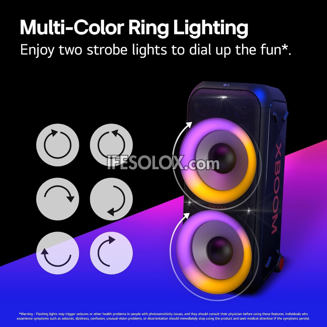 LG XBOOM XL9T Super Bass Blast Bluetooth HiFi PA System with Pixel LED Lighting, Battery - Brand New