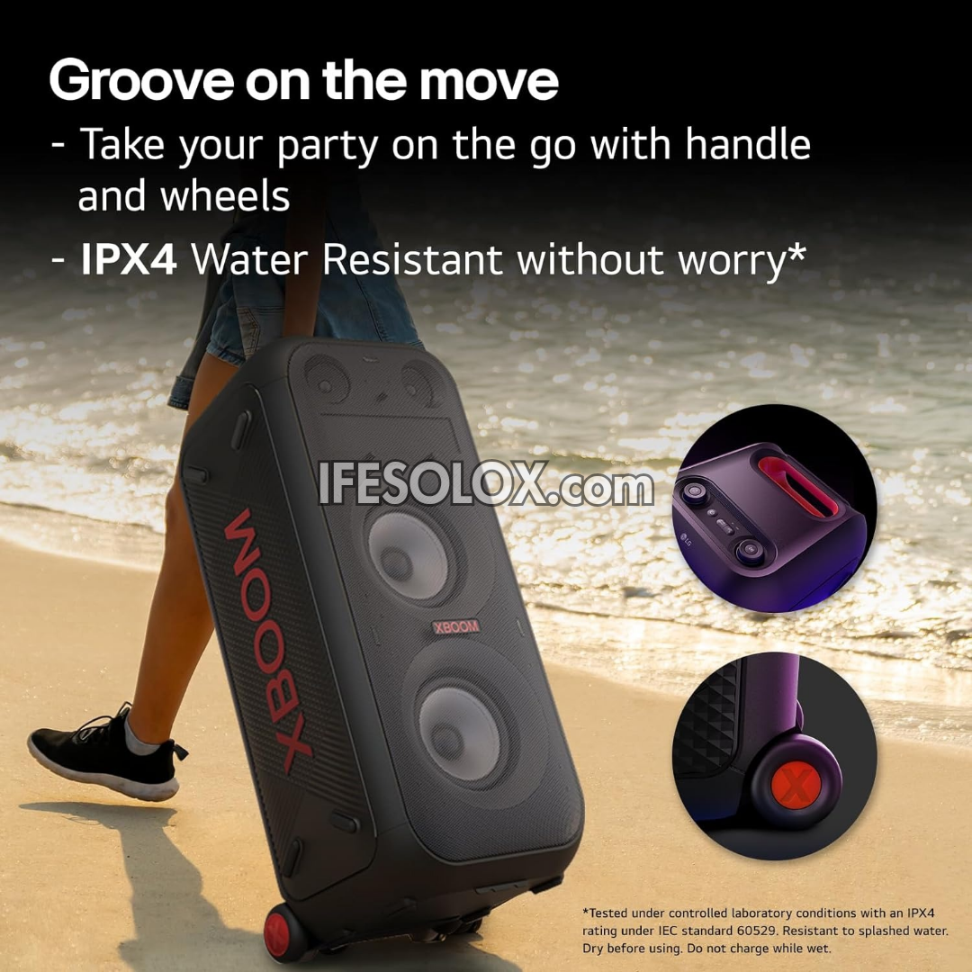 LG XBOOM XL9T Super Bass Blast Bluetooth HiFi PA System with Pixel LED Lighting, Battery - Brand New