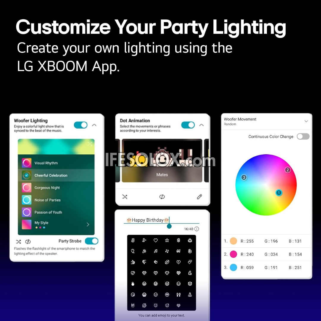 LG XBOOM XL9T Super Bass Blast Bluetooth HiFi PA System with Pixel LED Lighting, Battery - Brand New